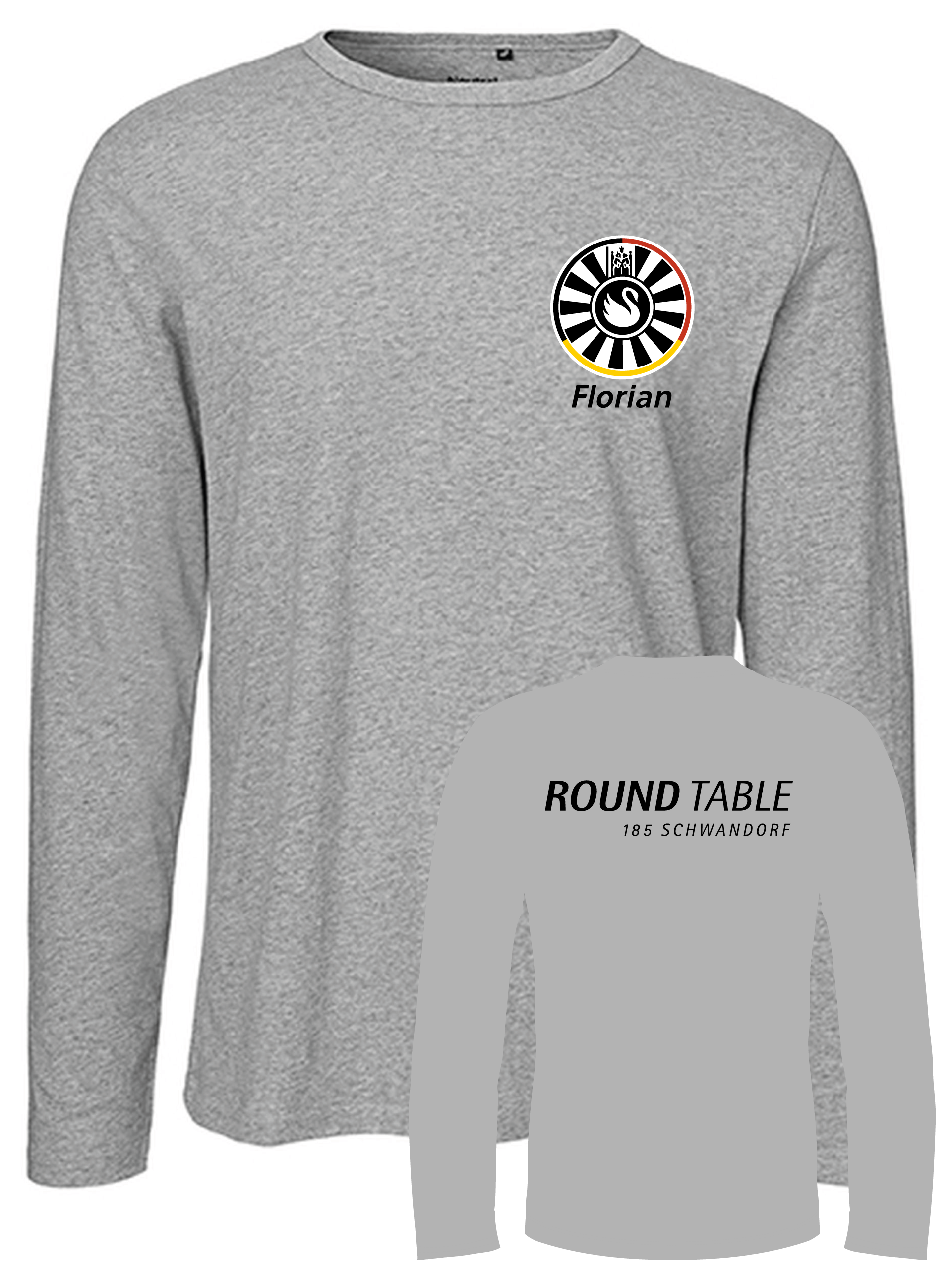 Round Table Men´s Long Sleeve T-Shirt aus Bio-Baumwolle